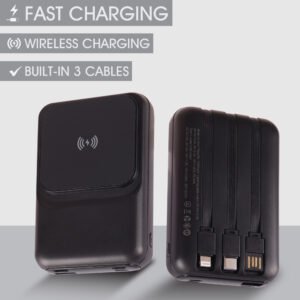AD IT Products Series - Fast Charging Wireless Power Bank with Built-in 3 Cables (FPB150)