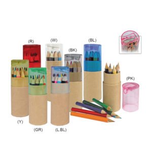 AD Stationery, Organizer & Notebook - Colour Pencil & Sharpener (12pcs) (FCLP4633)