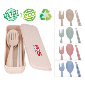 AD Drinkware & Container Series - Organic Wheat Fiber Cutlery Set (FCS003)