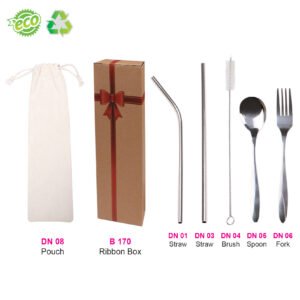 AD Drinkware & Container Series - Straw & Cutlery Set (5 in 1) (FCS201)