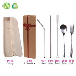 AD Drinkware & Container Series - Straw & Cutlery Set (5 in 1) (FCS203)