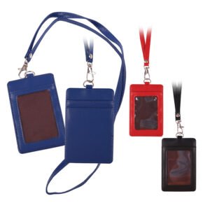 AD  Name Card Holder, Living Wares, Electronic & Clock, Keychain - PU ID Card Holder with Lanyard (FID1120)