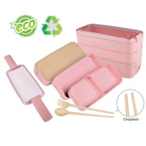 AD Drinkware & Container Series - Wheat Straw Bento Box (FLB3183)